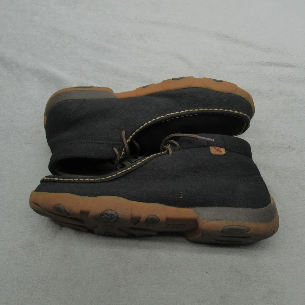 Twisted‎ X Mens 11.5M Shoes Brown Leather Chukka Driving Moc Toe Lace Up Casual